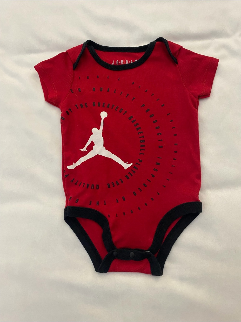 Air Jordan Baby Boys Red Bodysuit Onesie Jumpman Graphic NWOT Size 6-9 months